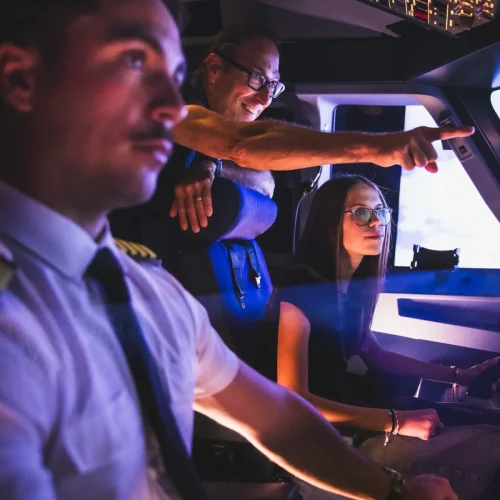 Dans le cockpit