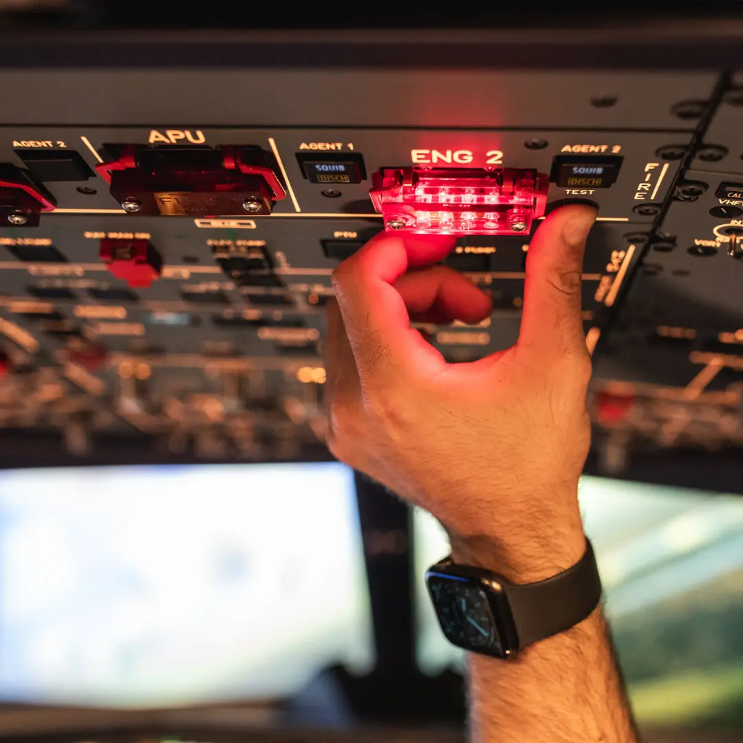 Cockpit du simulateur AviaSim Paris Roissy CDG